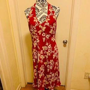 Floral red dress